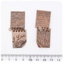 1 PZ - CIONDOLO RAME LETTERA - PENDENTE CHARM ARGENTO TIBETANO