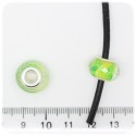 2 PZ - PERLE LIME PLASTICA - PERLINE ACRILICO RONDELLA FORO LARGO MULTICOLORE