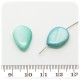 10 PZ - PERLE AZZURRE GOCCIA 18 MM - PERLINE CONCHIGLIA COLORATE