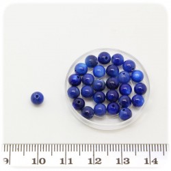 50 PZ - PERLE BLU TONDE 6 MM - PERLINE CONCHIGLIA COLORATE