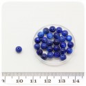 50 PZ - PERLE BLU TONDE 6 MM - PERLINE CONCHIGLIA COLORATE