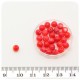 50 PZ - PERLE ROSSE TONDE 6 MM - PERLINE CONCHIGLIA COLORATE