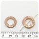 10 PZ - PERLE OCRA CIAMBELLA 20 MM - PERLINE CONCHIGLIA DONUT COLORATE