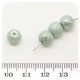 80 PZ - PERLE VETRO RICOPERTE METAL FUSION 8 MM - VERDE CHIARO