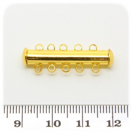 2 PZ - CHIUSURA ORO CALAMITA - TERMINALE BRACCIALE E COLLANA MULTIFILO MAGNETICA BARRA 30 MM