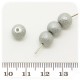 80 PZ - PERLE VETRO RICOPERTE METAL FUSION 8 MM - ARGENTO