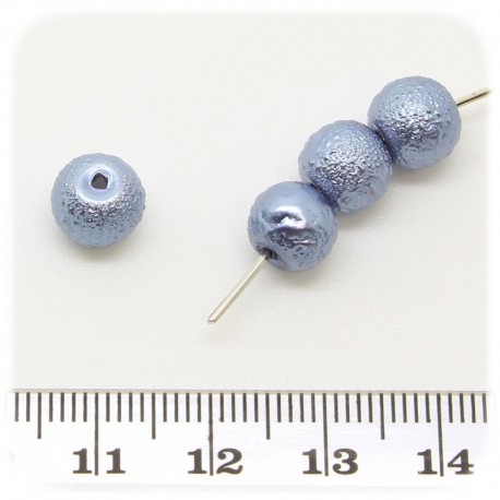 80 PZ - PERLE VETRO RICOPERTE METAL FUSION 8 MM - ACCIAIO