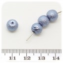 80 PZ - PERLE VETRO RICOPERTE METAL FUSION 8 MM - ACCIAIO