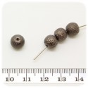 80 PZ - PERLE VETRO RICOPERTE METAL FUSION 8 MM - RAME