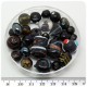 125 G - PERLINE VETRO NERO LAMPWORK MIX 6/40 MM - PERLE INDIANE COLORATE