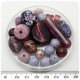 125 G - PERLINE VETRO VIOLA LAMPWORK MIX 6/40 MM - PERLE INDIANE COLORATE