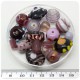 125 G - PERLINE VETRO VIOLA LAMPWORK MIX 10/30 MM - PERLE INDIANE COLORATE