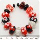 1 SET - FUNNY FLAME - PERLINE VETRO LAMPWORK MIX RONDELLE - PERLE INDIANE COLORATE