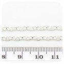 1 MT - CATENA ARGENTO 6X3 MM - CATENELLA METALLO BASE BRACCIALETTO E COLLANA