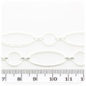 1 MT - CATENA ARGENTO 10X20 MM - CATENELLA METALLO BASE BRACCIALETTO E COLLANA