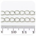1 MT - CATENA METALLO 7X5 MM - CATENELLA METALLO BASE BRACCIALETTO E COLLANA