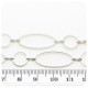 1 MT - CATENA METALLO 10X20 MM - CATENELLA METALLO BASE BRACCIALETTO E COLLANA