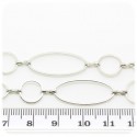 1 MT - CATENA METALLO 10X20 MM - CATENELLA METALLO BASE BRACCIALETTO E COLLANA