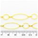 1 MT - CATENA ORO 10X20 MM - CATENELLA METALLO BASE BRACCIALETTO E COLLANA