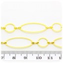 1 MT - CATENA ORO 10X20 MM - CATENELLA METALLO BASE BRACCIALETTO E COLLANA