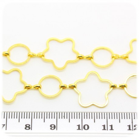 1 MT - CATENA ORO 10X16 MM - CATENELLA METALLO BASE BRACCIALETTO E COLLANA