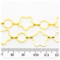 1 MT - CATENA ORO 10X16 MM - CATENELLA METALLO BASE BRACCIALETTO E COLLANA