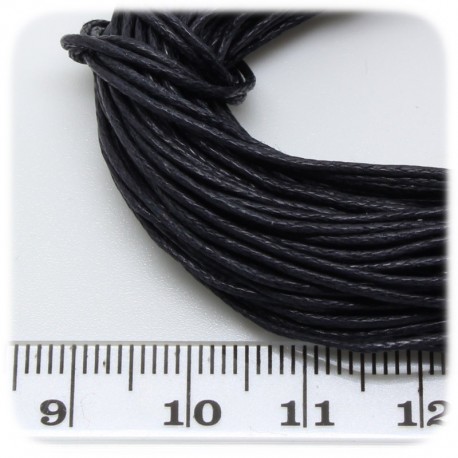 10 MT - FILO NERO - WIRE COTONE CERATO 0.7 MM PER COLLANE E BRACCIALETTI