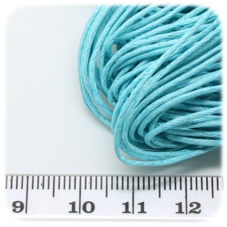 10 MT - FILO AZZURRO - WIRE COTONE CERATO 0.7 MM PER COLLANE E BRACCIALETTI