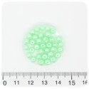 100 PZ - PERLE 4 MM VERDE MELA - PERLINE TONDE VETRO CERATE