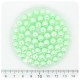 100 PZ - PERLE 8 MM VERDE MELA - PERLINE TONDE VETRO CERATE