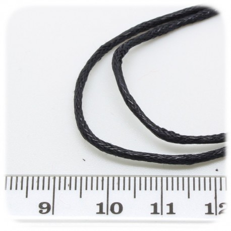 10 MT - FILO NERO - WIRE COTONE CERATO 1.5 MM PER COLLANE E BRACCIALETTI