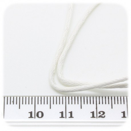 10 MT - FILO BIANCO - WIRE COTONE CERATO 1.5 MM PER COLLANE E BRACCIALETTI