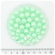 80 PZ - PERLE 10 MM VERDE MELA - PERLINE TONDE VETRO CERATE