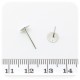 50 PZ - ORECCHINI PERNO METALLO - BASE PIATTA MONACHELLA METALLO 6 MM