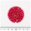 100 PZ - PERLE 4 MM FUCSIA - PERLINE TONDE VETRO CERATE