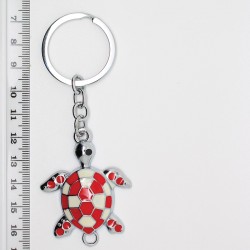 Idea Regalo PORTACHIAVI Gadget Accessorio TARTARUGA Metallo SMALTATO Charm Borsa