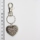 Idea Regalo PORTACHIAVI Gadget Accessorio con Moschettone CUORE San Valentino