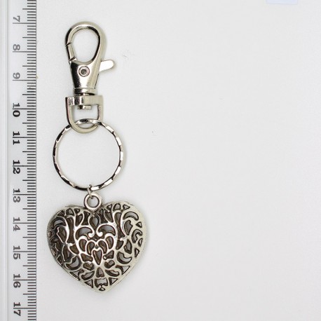 Idea Regalo PORTACHIAVI Gadget Accessorio con Moschettone CUORE San Valentino
