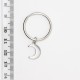 Idea Regalo PORTACHIAVI gadget Accessorio LUNA Acciaio INOX Charm Borsa