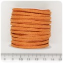 5 MT - ALCANTARA ARANCIONE 3X2 MM - FILO SCAMOSCIATO BASE BRACCIALETTI E COLLANE