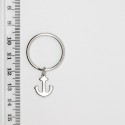 Idea Regalo PORTACHIAVI Gadget Accessorio ANCORA Acciaio Inox Charm Borsa