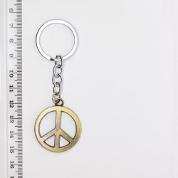 Idea Regalo PORTACHIAVI Gadget Accessorio Simbolo PACE Metallo Charm Borsa
