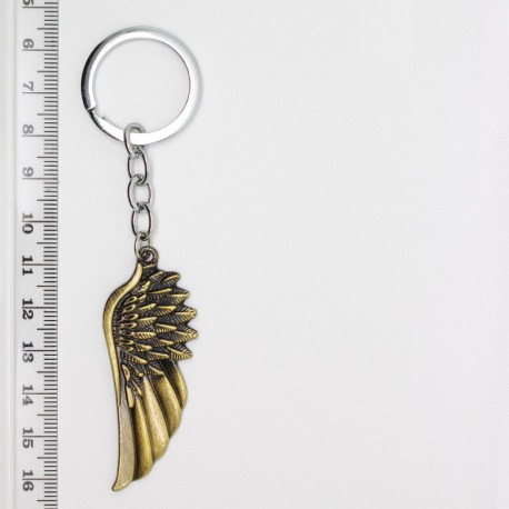 Idea Regalo PORTACHIAVI Gadget Accessorio WING Bronzo anticato Charm Borsa