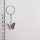 Idea Regalo PORTACHIAVI Gadget Accessorio FARFALLA Acciaio Inox Charm Borsa