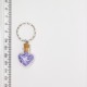 Idea Regalo PORTACHIAVI Gadget Accessorio CUORE Vetro Microperle Charm Borsa