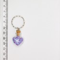 Idea Regalo PORTACHIAVI Gadget Accessorio CUORE Vetro Microperle Charm Borsa