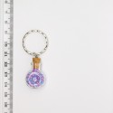 Idea Regalo PORTACHIAVI Gadget Accessorio BOTTIGLIA Vetro Microperle Charm Borsa