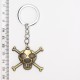 Idea Regalo PORTACHIAVI Gadget Accessorio ONE PIECE TESCHIO Bronzo Buggy