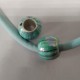 Box 30 Perline Perle Foro Largo Stile Pandora Acrilico + Filo Lycra + Scatola Blu
