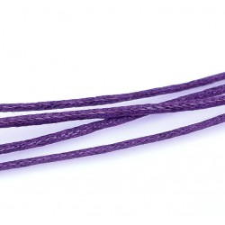 5 MT - FILO VIOLA - WIRE COTONE CERATO 1 MM PER COLLANE E BRACCIALETTI